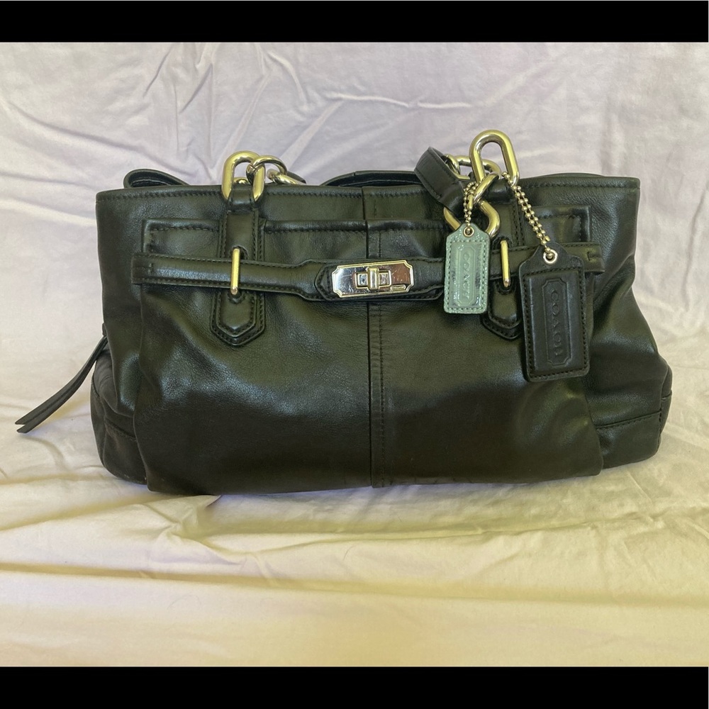 Coach Chelsea Jayden Black Leather Handbag Satchel Shoulder Bag